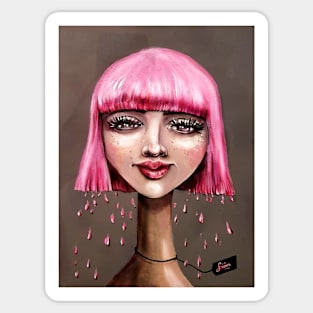 Head in pink Sticker
